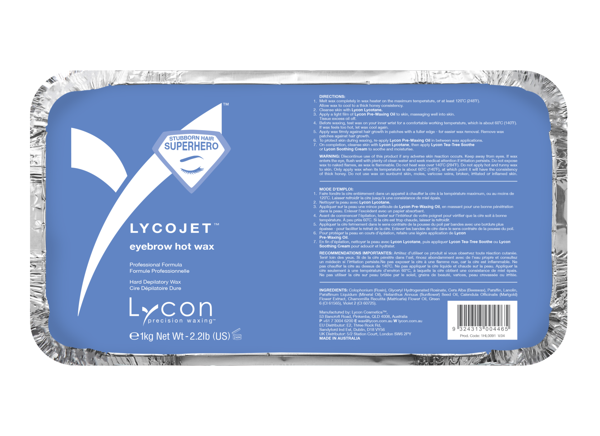 Lycojet Eyebrow Hot Wax 500gm - House of Camille