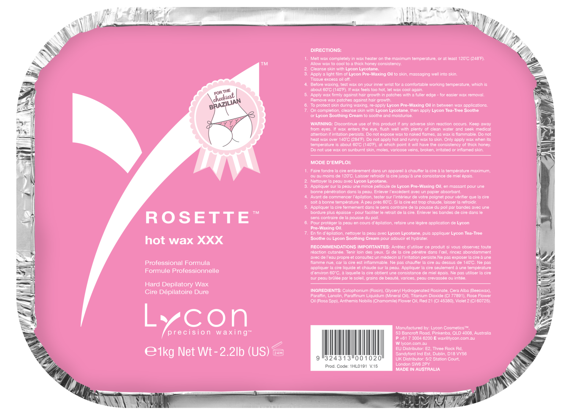 Lycon Rosette Hot Wax - 1KG - House of Camille