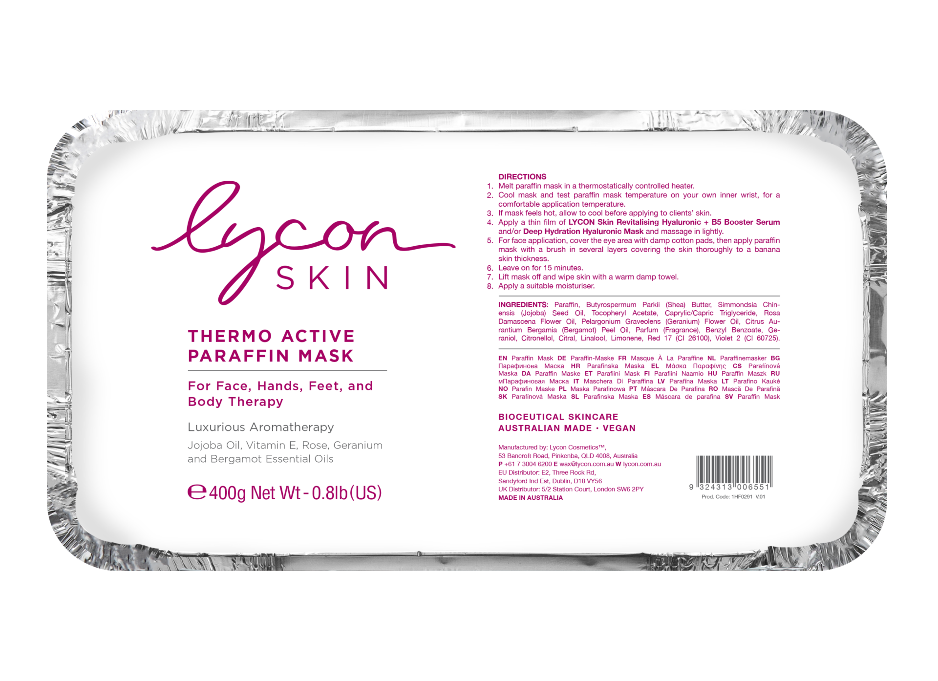 LYCON SKIN THERMO ACTIVE PARAFFIN MASK