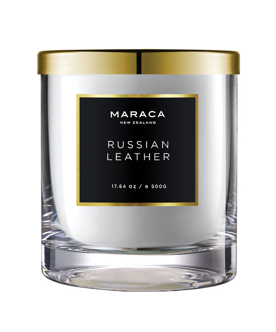 Maraca Russian Leather Scented Candle