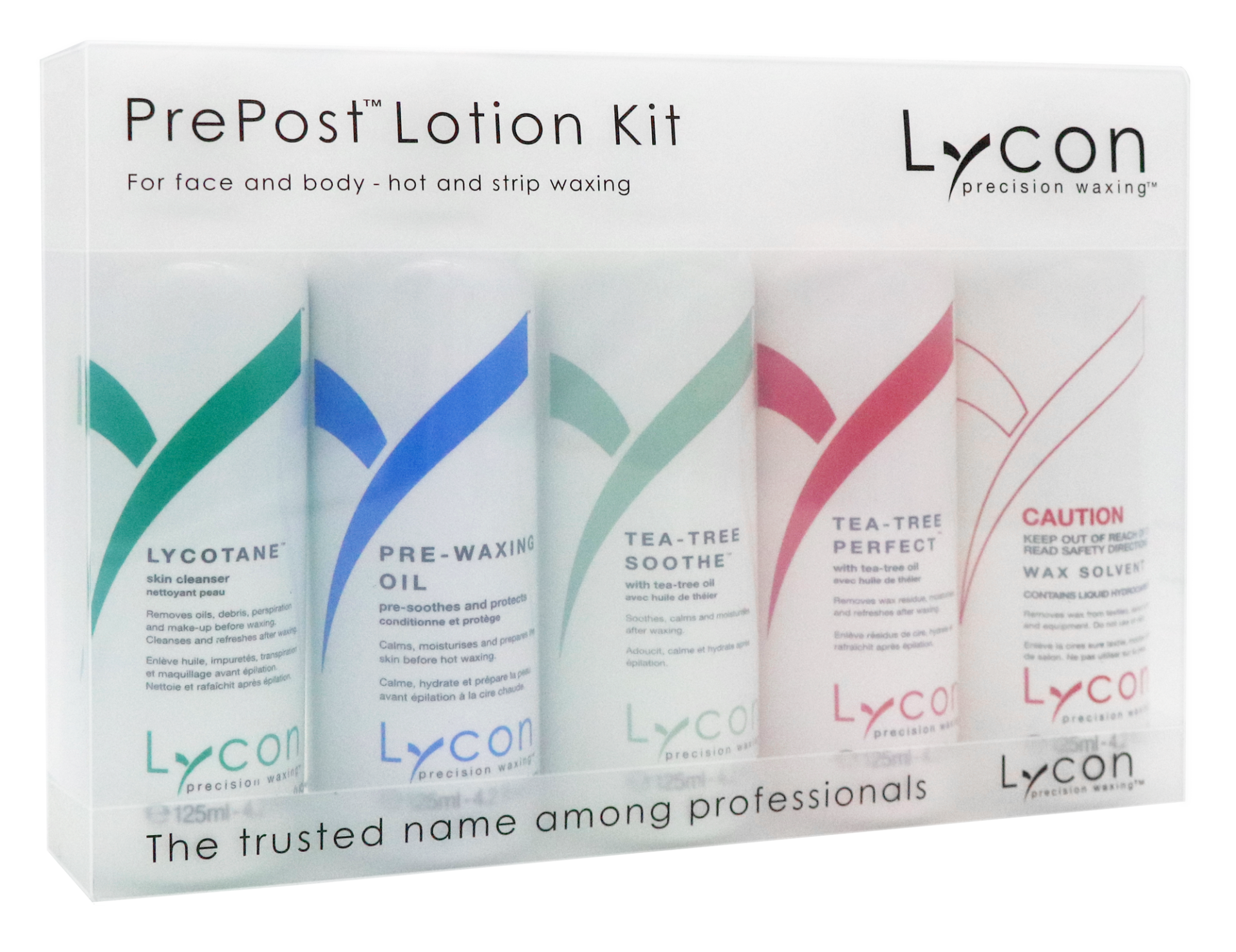 Lycon Pre & Post Waxing Kit 5x 125ml Products