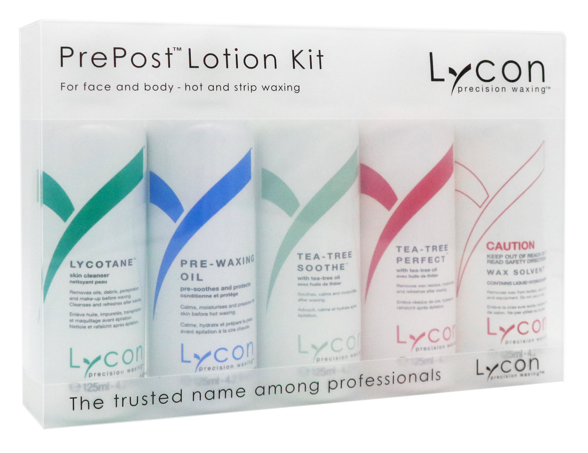 Lycon Pre & Post Waxing Kit 5x 125ml Products